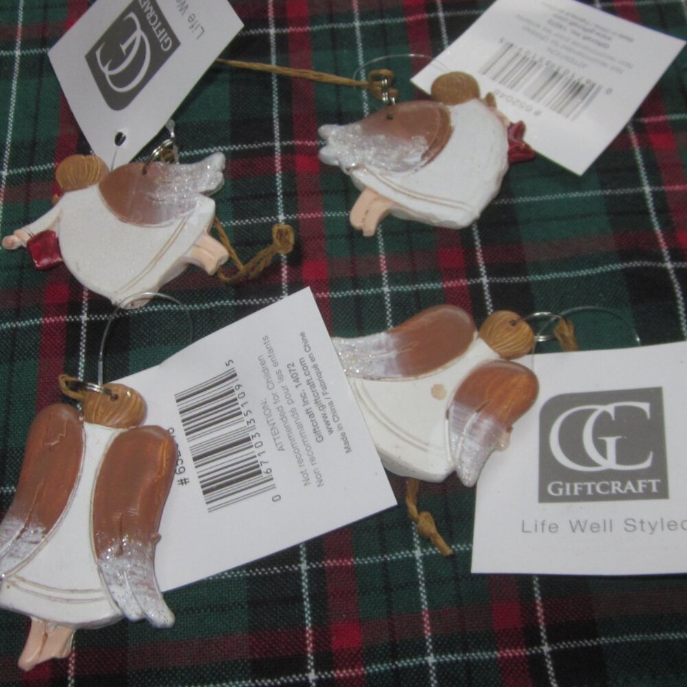 Giftcraft Resin Angel Ornaments Set of 4 - Picture 3 of 3